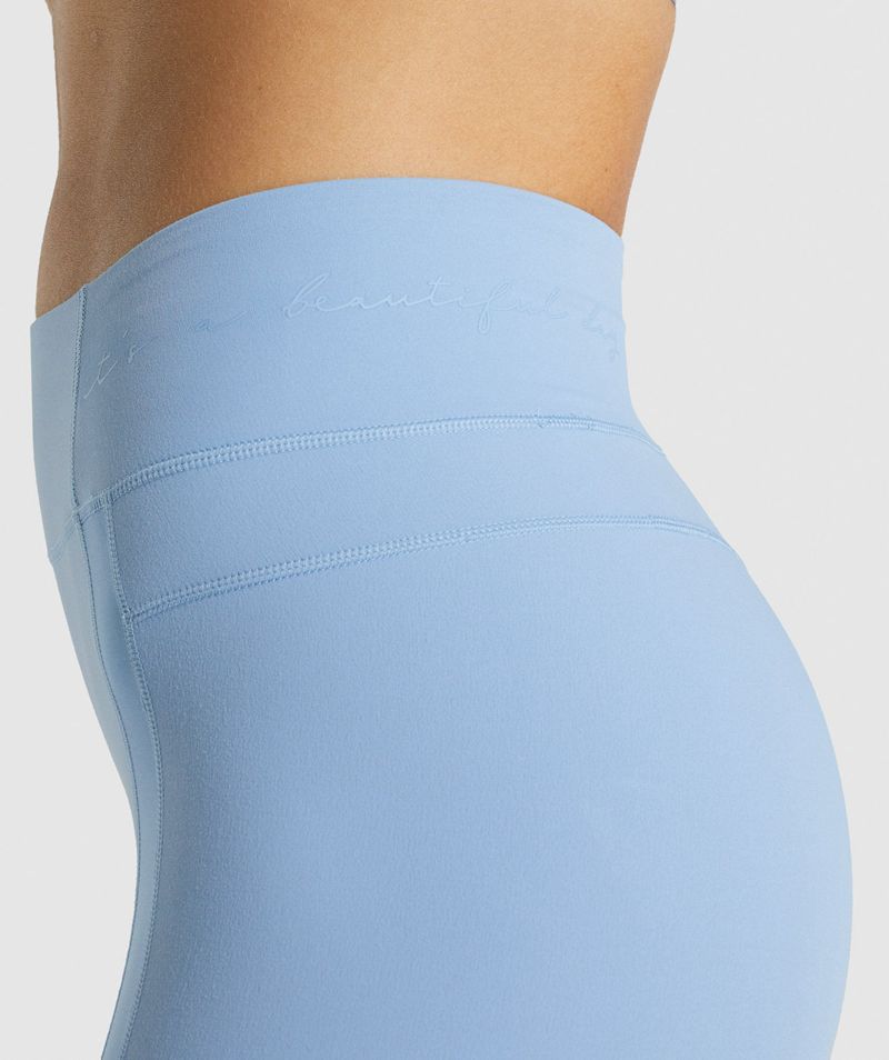 Women's Gymshark Whitney Mesh Shorts Blue | USA  4057-UOXPJ