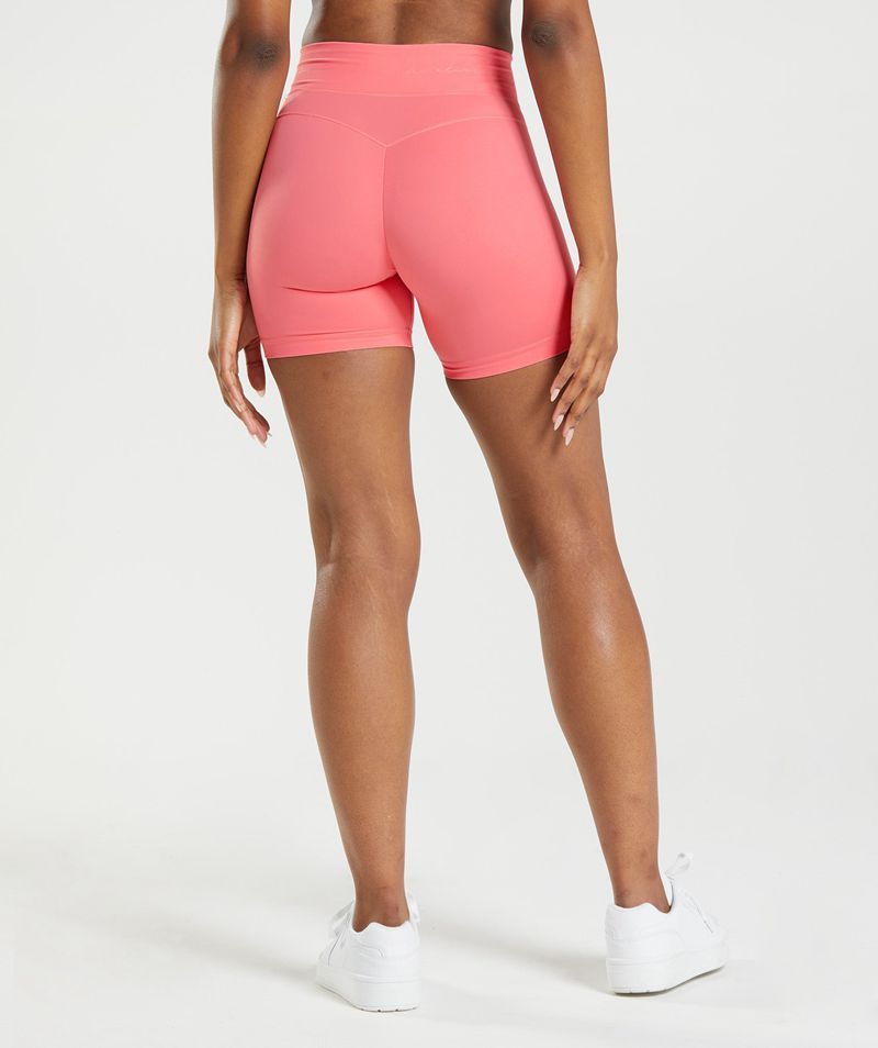 Women's Gymshark Whitney Mesh Shorts Pink | USA  3761-EHUMA