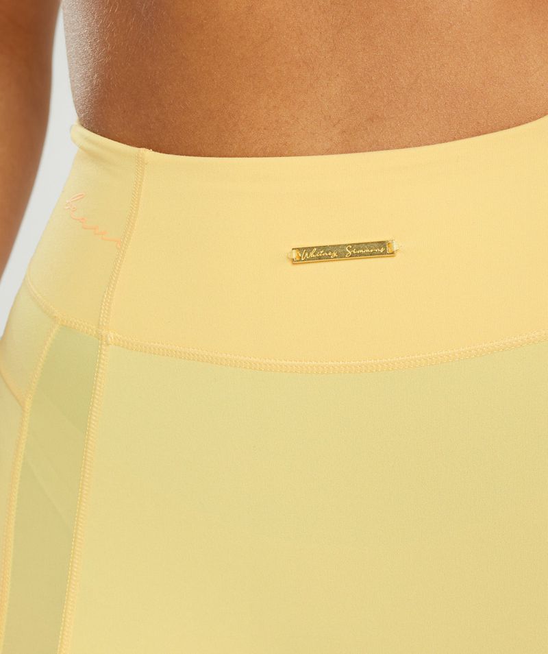 Women's Gymshark Whitney Mesh Shorts Yellow | USA  9214-RBAGH