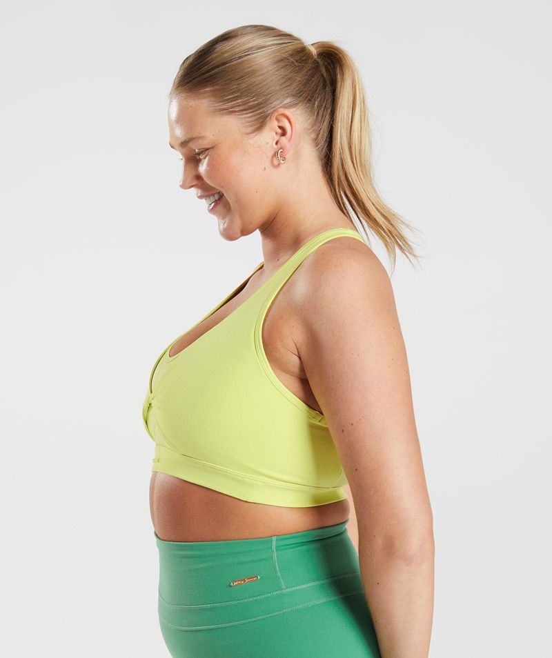 Women's Gymshark Whitney Mesh Sports Bra Green | USA  5470-HTCPV