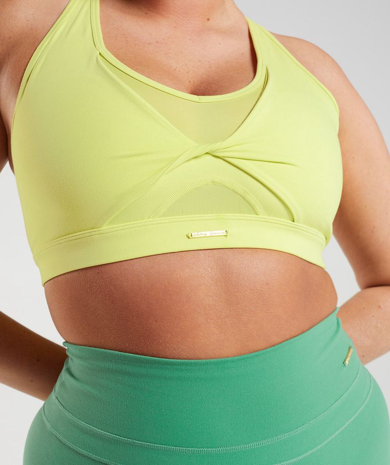 Women's Gymshark Whitney Mesh Sports Bra Green | USA  5470-HTCPV