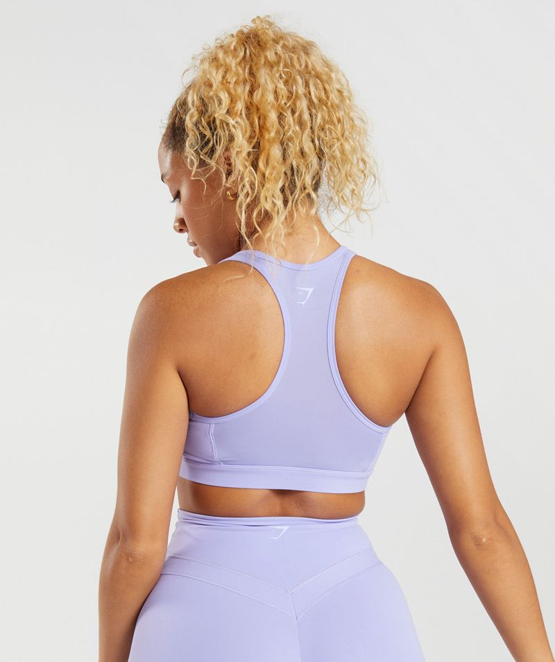 Women's Gymshark Whitney Mesh Sports Bra Purple | USA  9428-VSAUX