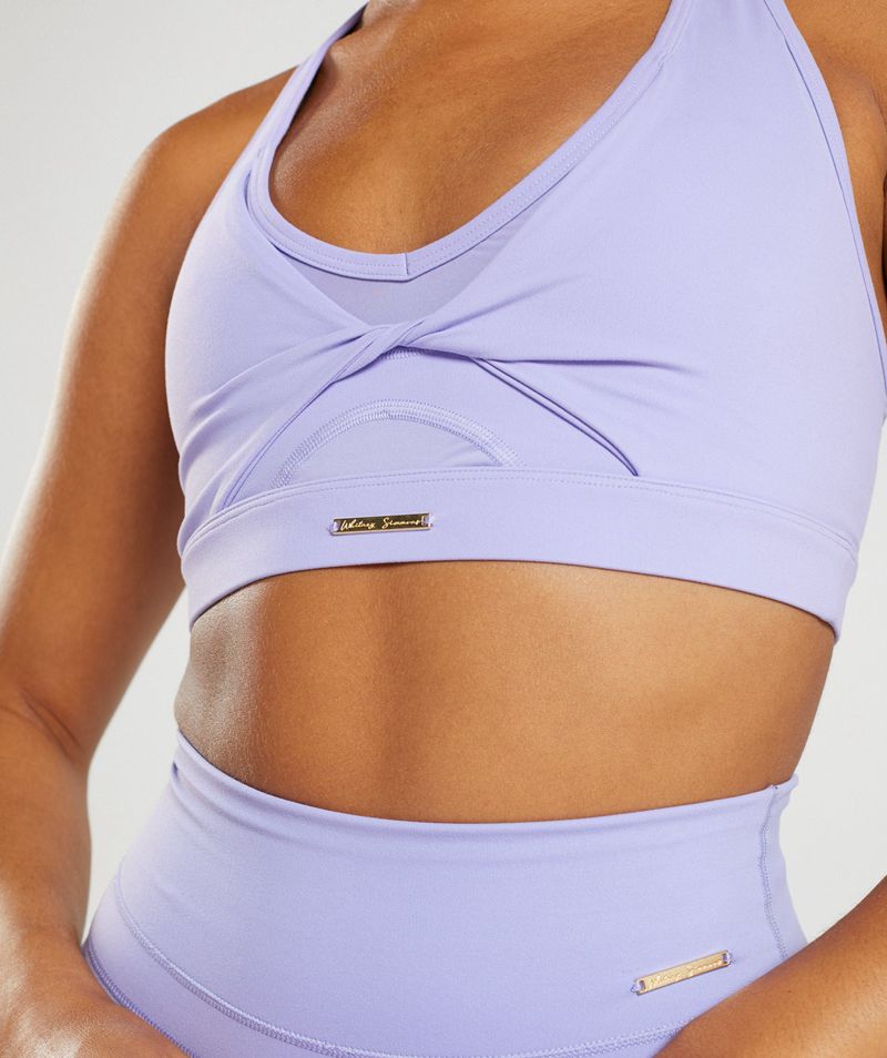 Women's Gymshark Whitney Mesh Sports Bra Purple | USA  9428-VSAUX