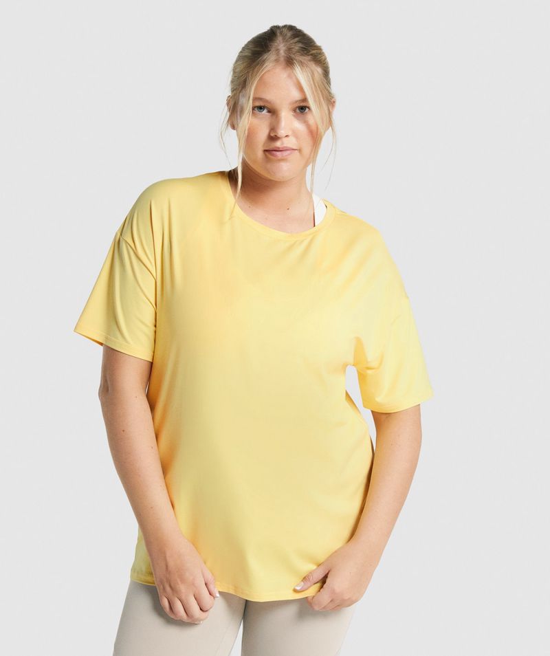 Women\'s Gymshark Whitney Oversized T-Shirts Yellow | USA  2048-OAMIN